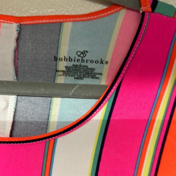 Bobbie Brooks Colorful Striped Soft Dress. Dress up or Down - Picture 2 of 6